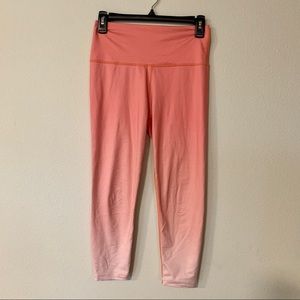Aerie Coral Orange Ombre Crop Move Leggings